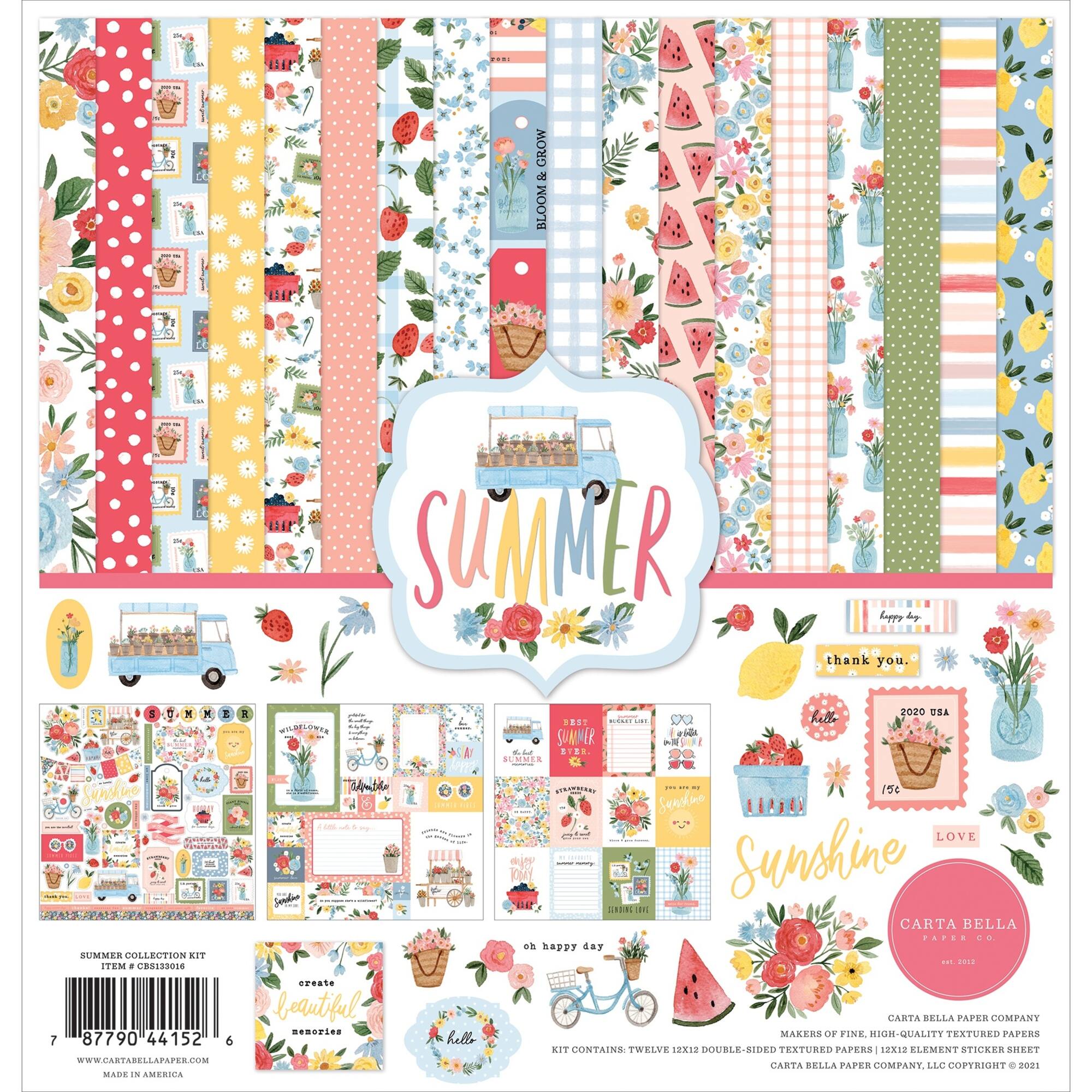Carta Bella Paper Co. Summer Collection Kit, 12" x 12"